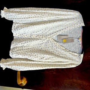 NWT- Boden cream with gold design accents. 100% cotton size 16/18 - never worn